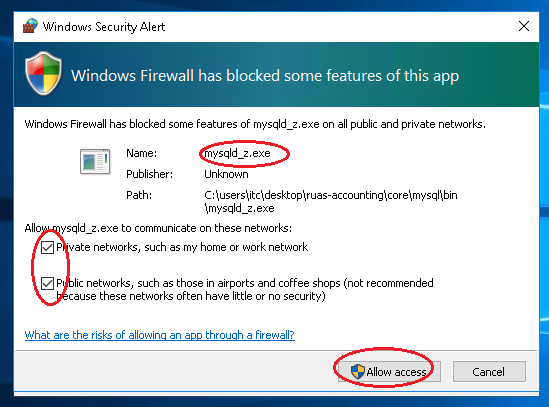 windows-security-alert-windows-10-mysql